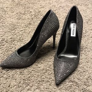 Steve Madden Daisie crystal pumps pewter 8.5